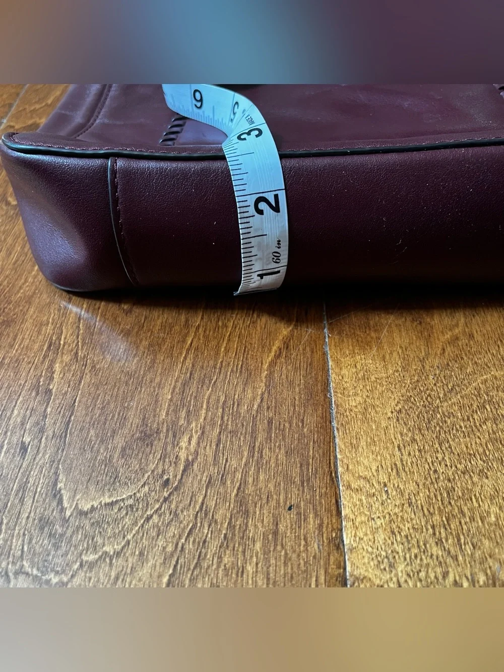 Michael Kors Vintage Gloria Pocket Stitched Crossbody Bag Purse Oxblood Leather